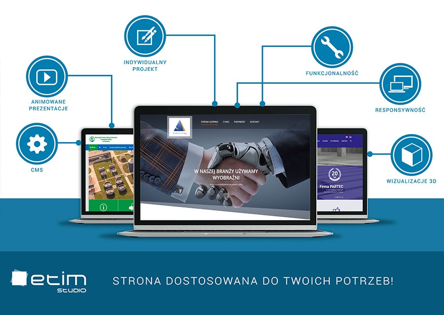Nowy wizerunek. Zaprojektuj nową stronę internetową z Etim Studio!